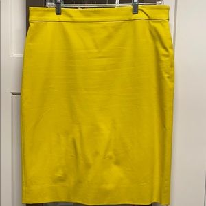 JCrew Yellow Pencil Skirt